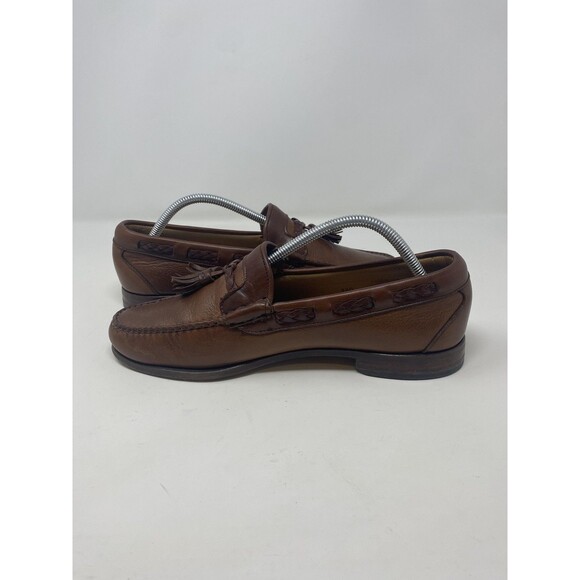 Allen Edmonds Shoes Mens Size 9.5D Brown Leather Tassel Loafers Dress Made USA main image 4